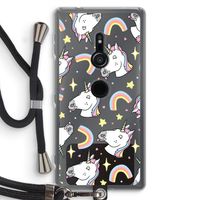 Rainbow Unicorn: Sony Xperia XZ2 Transparant Hoesje met koord