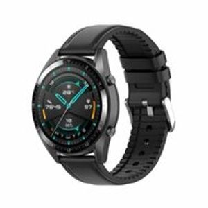 leer + siliconen bandje - Zwart - Samsung Galaxy Watch 6 - 40mm & 44mm