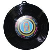 Plastic LP grammofoonplaat wanddecoratie 48 cm - thumbnail