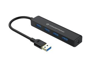 Conceptronic C4PUSB3 interface hub USB 3.2 Gen 1 (3.1 Gen 1) Type-A 5000 Mbit/s Zwart