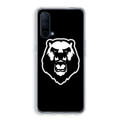 Angry Bear (black): OnePlus Nord CE 5G Transparant Hoesje