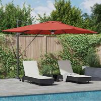 VidaXL Roma parasol rood 286 x 284 x 270 cm aluminium en polyester