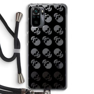 Musketon Skulls: Xiaomi Redmi Note 10 Pro Transparant Hoesje met koord