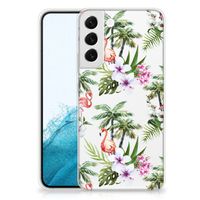 Samsung Galaxy S22 Plus TPU Hoesje Flamingo Palms - thumbnail