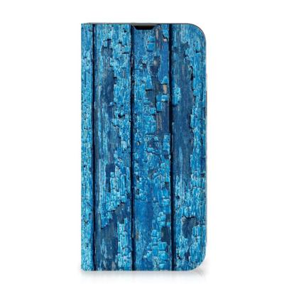 iPhone 13 Pro Max Book | Wallet Case | Wood Blue