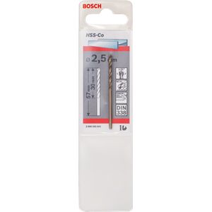 Bosch Accessories 2608585841 HSS Metaal-spiraalboor 2.5 mm Gezamenlijke lengte 57 mm Kobalt DIN 338 Cilinderschacht 1 stuk(s)