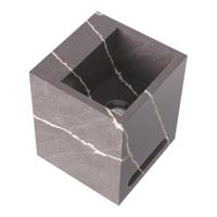 Brauer Nova Vrijhangende Fontein - 25 cm - Zonder Kraangat - Inclusief Blinde Ophanging - Marmerlook - Copper Brown