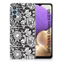 Samsung Galaxy A32 5G | TPU Case | Black Flowers