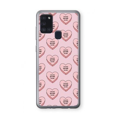 Chicks before dicks: Samsung Galaxy A21s Transparant Hoesje