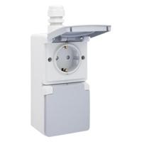 NiKO Opbouw wcd 2-voudig spatwaterdicht verticaal compleet