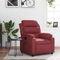 Fauteuil verstelbaar kunstleer wijnrood
