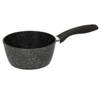 Steelpan/sauspan - Alle kookplaten geschikt - zwart - dia 16 cm   -