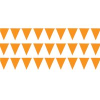 3x stuks sterke oranje vlaggenlijnen 3.5 meter voor binnen en buiten - Feestslingers