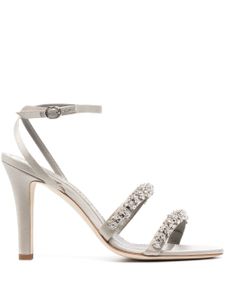 Manolo Blahnik sandales Vedada 105 mm à ornements en cristal - Gris