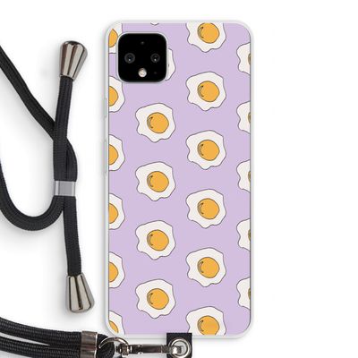 Bacon to my eggs #1: Pixel 4 XL Transparant Hoesje met koord