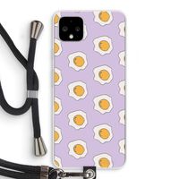 Bacon to my eggs #1: Pixel 4 XL Transparant Hoesje met koord