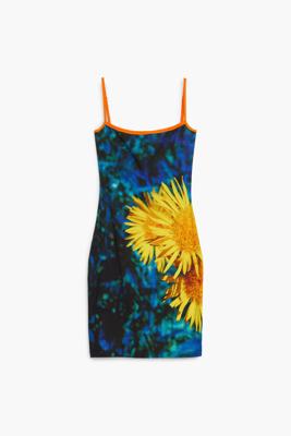 Zonnebloemen midi-jurk - BLUE - XL