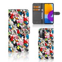 Samsung Galaxy M52 | Telefoonhoesje | Met pasjeshouder | Birds