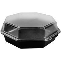 Depa Bak | PS | Ø230mm | octaviewbox | 80mm | zwart/transparant | 150 stuks