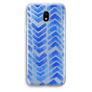 Blauwe pijlen: Samsung Galaxy J3 (2017) Transparant Hoesje