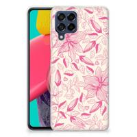 Samsung Galaxy M53 | TPU Case | Pink Flowers