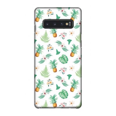 Ananas bladeren: Samsung Galaxy S10 4G Volledig Geprint Hoesje