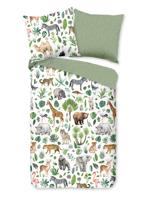 Good Morning Kinderdekbedovertrek "Afrikaanse dieren / big five" - Multi - (135x200 cm) - Katoen