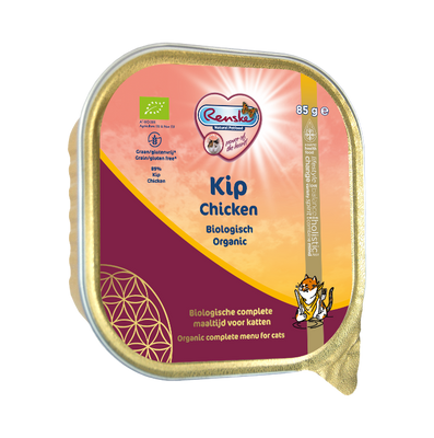Renske biologisch vers gestoomde kip 19 x 85 gram