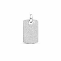 Gerhodineerde 925 Zilveren Graveerhanger - Elegante Rechthoekige Vorm