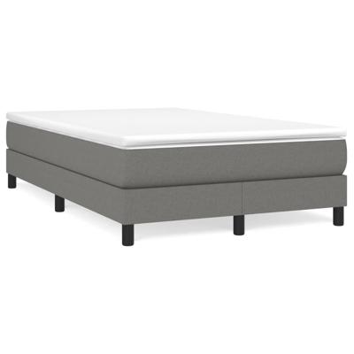 Boxspring met matras stof donkergrijs 120x190 cm