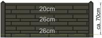 Berton borderpaal Hunze wit/grijs eindmodel 145 cm Tuindeco - Tuindeco
