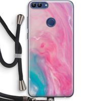 Roze explosie: Huawei P Smart (2018) Transparant Hoesje met koord