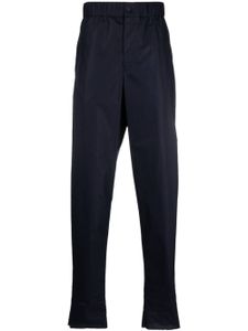 Giorgio Armani pantalon de jogging en coton à taille élastiquée - Bleu