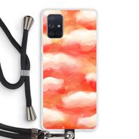 Lichte Wolken: Samsung Galaxy A71 Transparant Hoesje met koord
