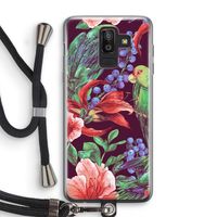 Papegaaien: Samsung Galaxy J8 (2018) Transparant Hoesje met koord