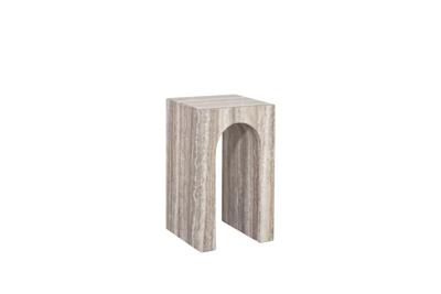 Bijzettafel Dulce Grey Faux travertine