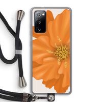 Orange Ellila flower: Samsung Galaxy S20 FE / S20 FE 5G Transparant Hoesje met koord