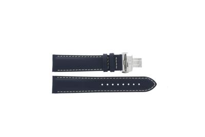 Horlogeband Tissot T600045689 / T9274074604101A Leder Blauw 20mm