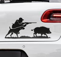 Jacht silhouet autosticker