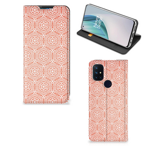 OnePlus Nord N10 5G Hoesje met Magneet Pattern Orange