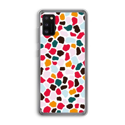 Colored Giraffe: Samsung Galaxy A41 Transparant Hoesje