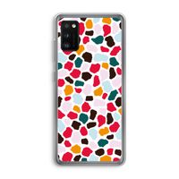 Colored Giraffe: Samsung Galaxy A41 Transparant Hoesje
