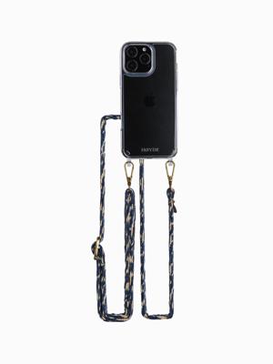 Høyde iPhone 16 Pro backcover - Telefoonhoes met koord - Beachy Blue