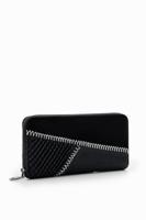 Grote portemonnee met patch - BLACK - U
