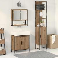 3-delige badkamermeubelset Artisan Eiken Engineered Wood