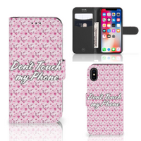 Apple iPhone X | Xs Portemonnee Hoesje Flowers Pink DTMP