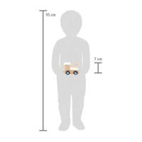 Small Foot - houten lettertrein polar - locomotief wit - 12