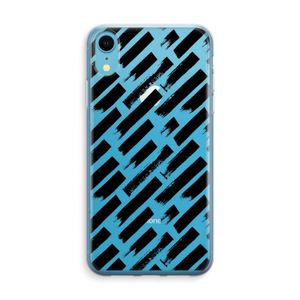 Zwarte vegen: iPhone XR Transparant Hoesje