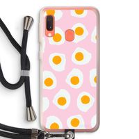 Dancing eggs: Samsung Galaxy A20e Transparant Hoesje met koord Dancing eggs: Samsung Galaxy A20e Transparant Hoesje met koord