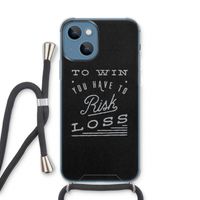 Risk loss: iPhone 13 Transparant Hoesje met koord